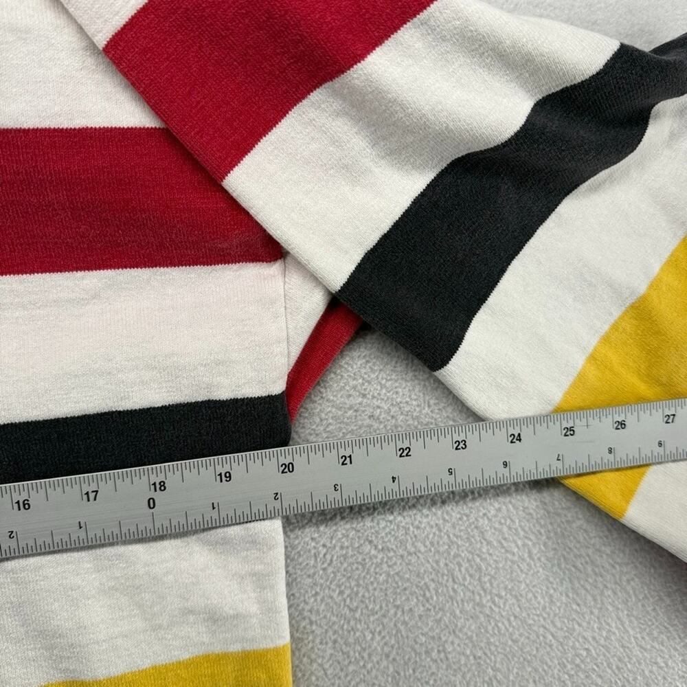 Vintage Lands End Rugby Shirt men's medium White Germany Colors Thick 90s USA - Picture 9 of 13